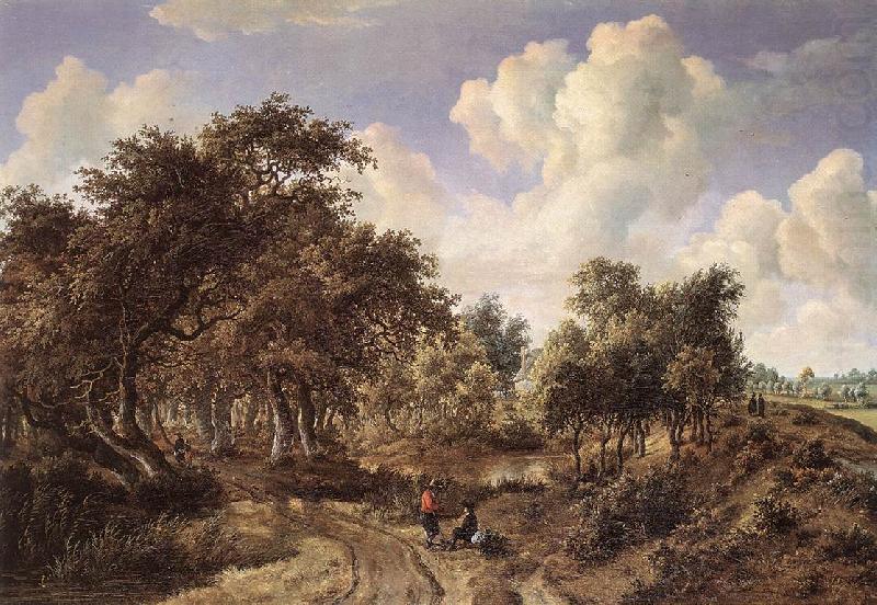 HOBBEMA, Meyndert A Wooded Landscape f china oil painting image